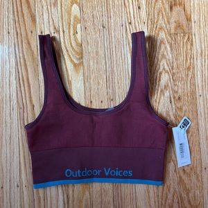 NWT Seamless rib longline bra from outdoor voices